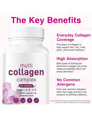 Multi collagen Peptides with Biotin & Hyaluronic Acid