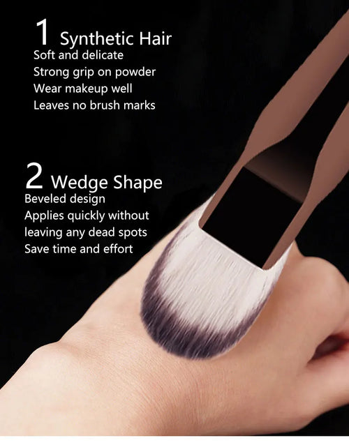 1pc #22 Smooth Edge All Over Foundation Makeup Brush Wedge Liquid Foundation Make Up Brush Face Base Metal Handle with box