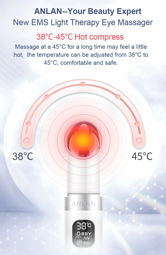 ANLAN Electric Eye Massager Microcurrent Skin Lifting Reduce Wrinkles Remove Dark Circles Hot Vibration Skincare Beauty Device
