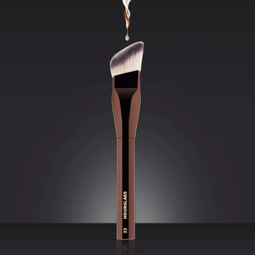 1pc #22 Smooth Edge All Over Foundation Makeup Brush Wedge Liquid Foundation Make Up Brush Face Base Metal Handle with box