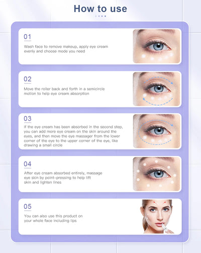 ANLAN Electric Eye Massager Microcurrent Skin Lifting Reduce Wrinkles Remove Dark Circles Hot Vibration Skincare Beauty Device