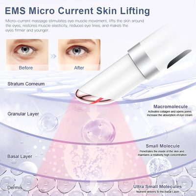ANLAN Electric Eye Massager Microcurrent Skin Lifting Reduce Wrinkles Remove Dark Circles Hot Vibration Skincare Beauty Device