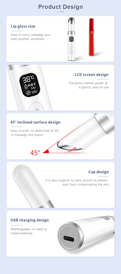 ANLAN Electric Eye Massager Microcurrent Skin Lifting Reduce Wrinkles Remove Dark Circles Hot Vibration Skincare Beauty Device
